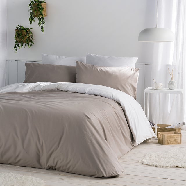 Funda nórdica CASUAL gris/blancoo 260x240 Cm