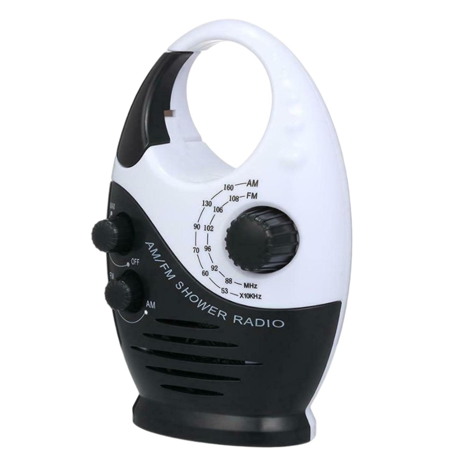 1 Wodoodporne radio, głośnik, odtwarzacz audio AM, mini przenośne radio, klakson AM/Radio czarny