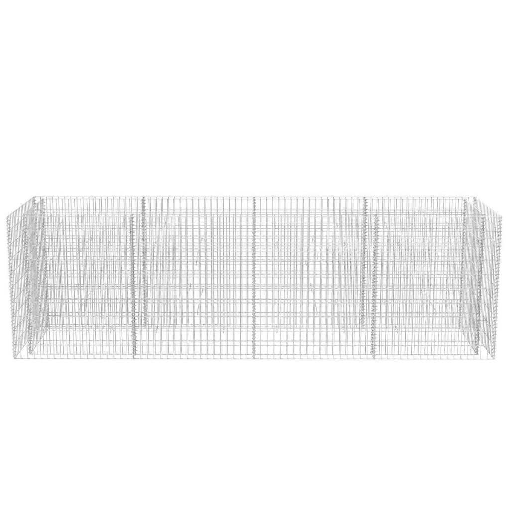 Maison Exclusive - Gabbione Letto Rialzato da Giardino in Acciaio 360x90x100 cm - 4