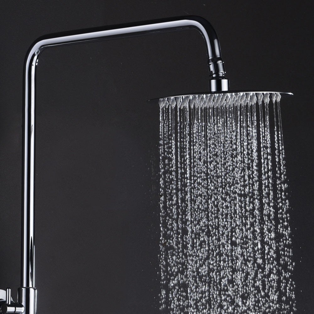 Kibath Columna De Ducha monomando redonda 83-126 cm TOR acabado cromo brillo fabricado en latón - 4