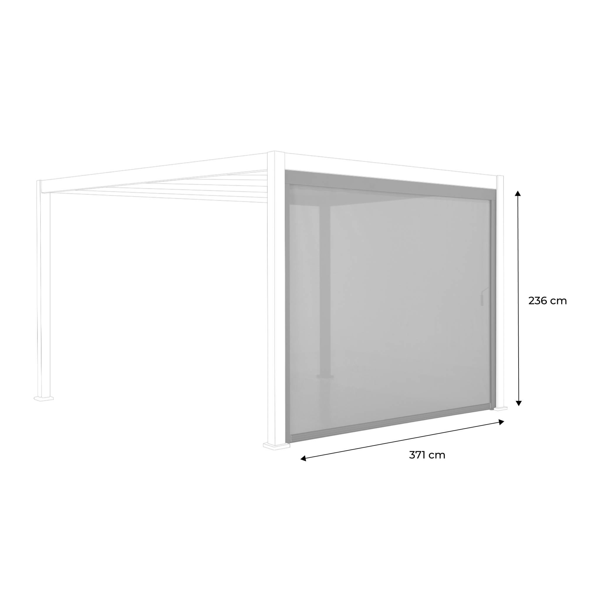 Store gris pour pergola bioclimatique – Triomphe – 3x4 m. aluminium et textilène - 4