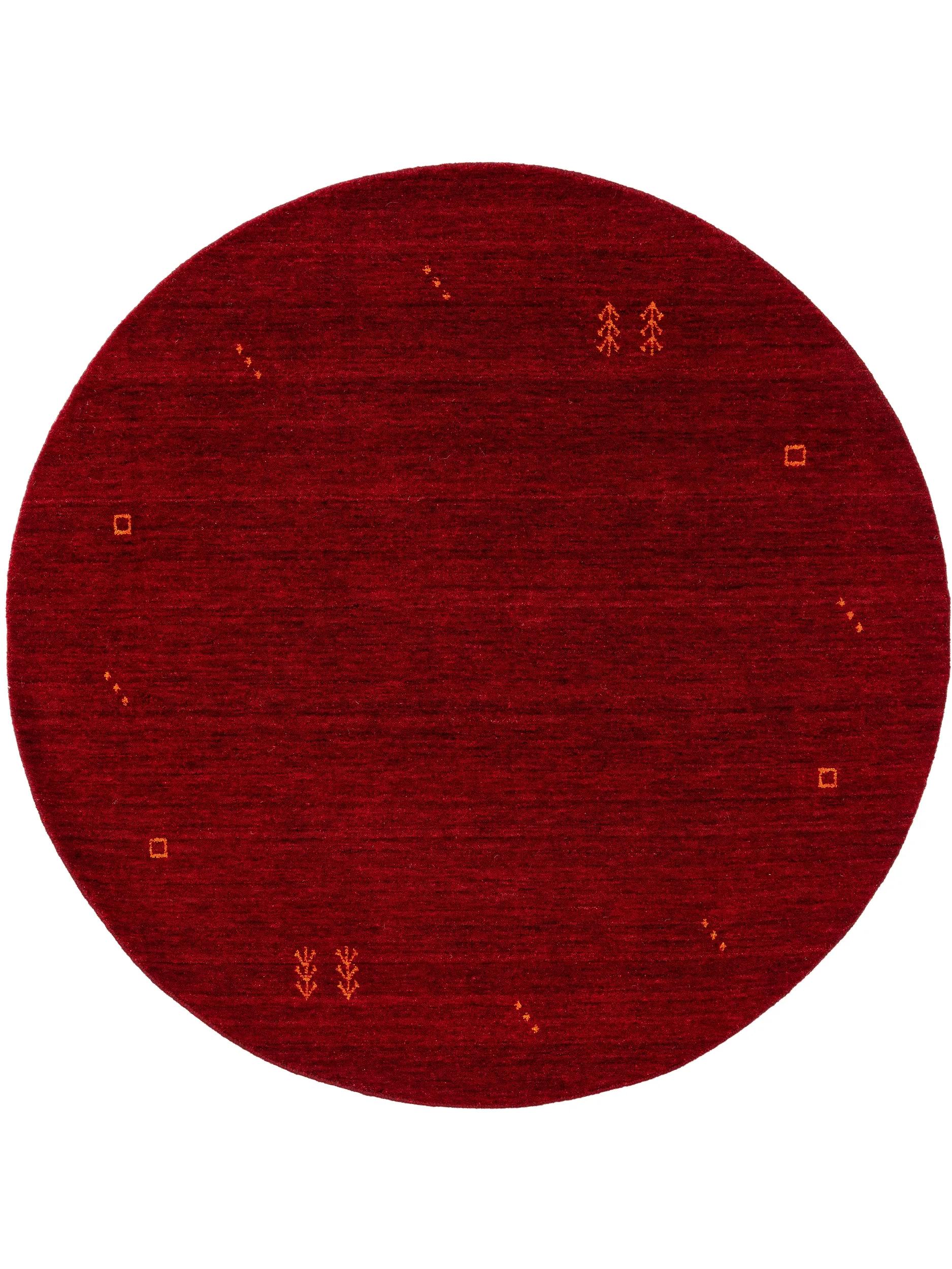 BENUTA - Tapis en laine rond Jamal rouge ø 200 cm rond | Leroy Merlin