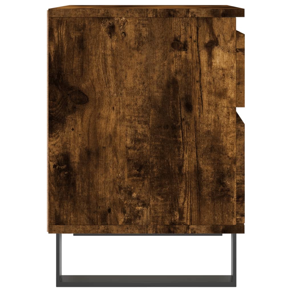 Maison Exclusive - Table de chevet chêne fumé 40x35x50 cm bois d’ingénierie - 7