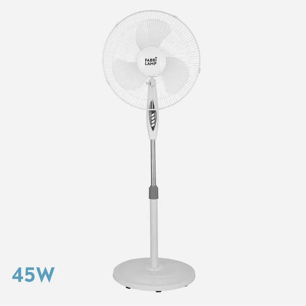 Ventilateur debout BLANC modèle Bise 3 Vel 45w Oscillant 3 pales FABRILAMP - 4