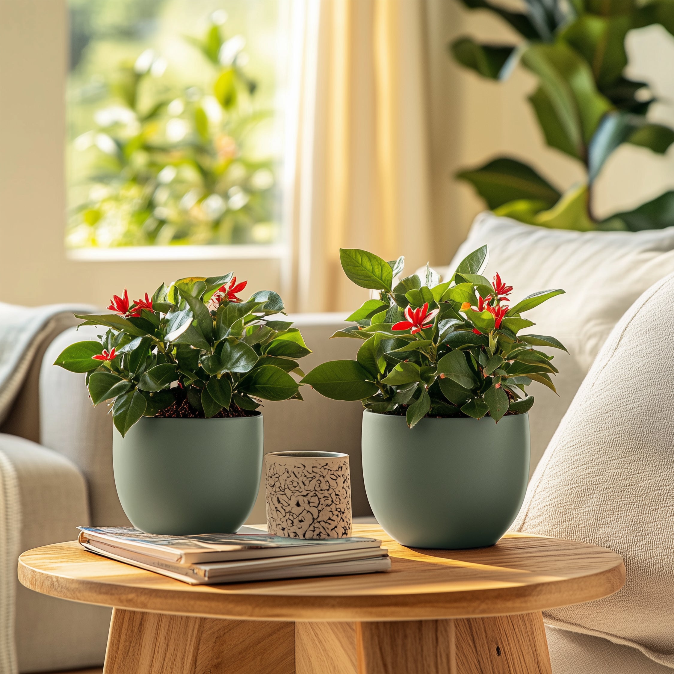 Euphorbe de Madagascar - Set de 2 - Euphorbia 'Milii' - Hauteur 25-35cm - ⌀13cm - 7