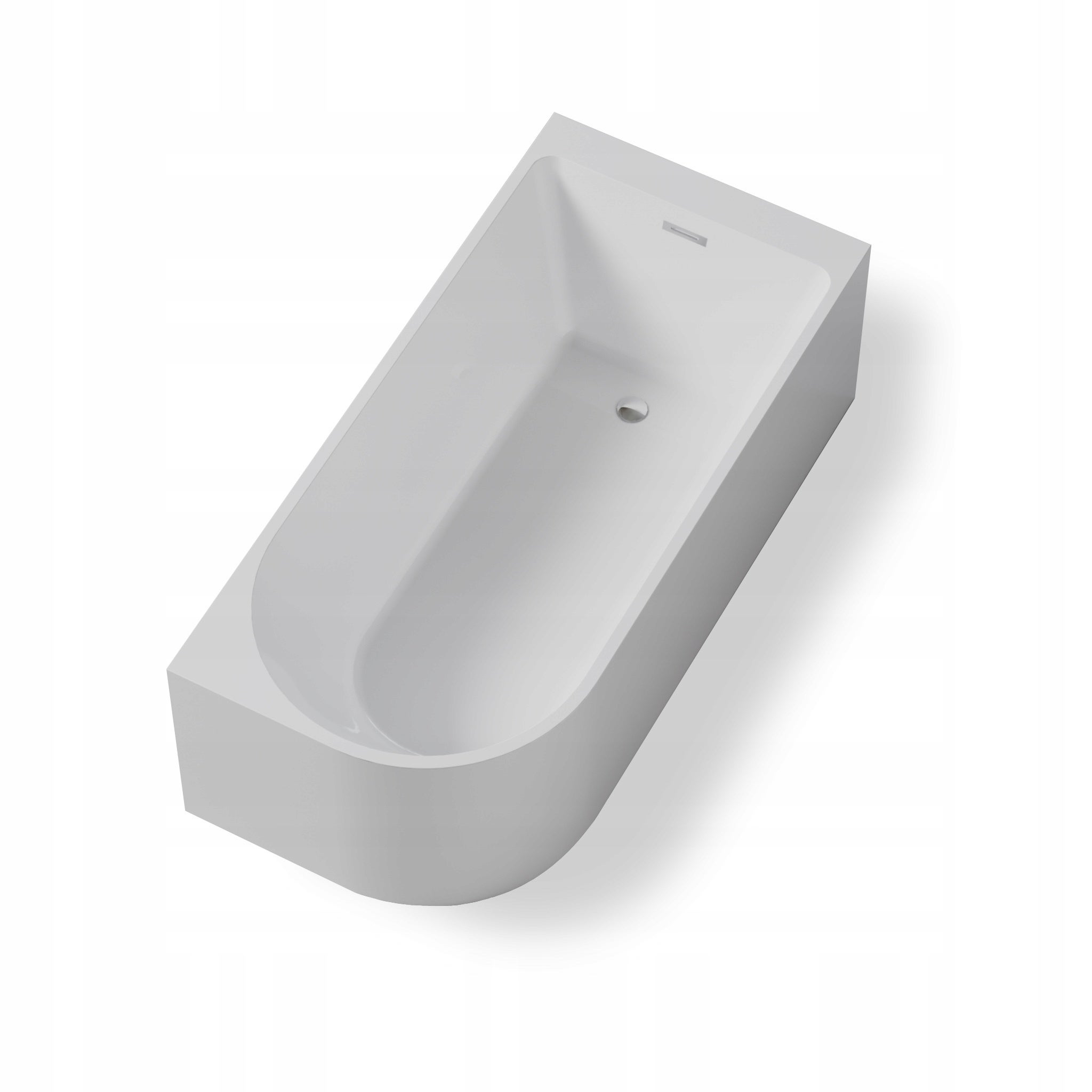 Wanna wolnostojąca przyścienna NAROŻNA PORTO PRAWA 180 x 80 x 58 cm ze srebrnymi dodatkami