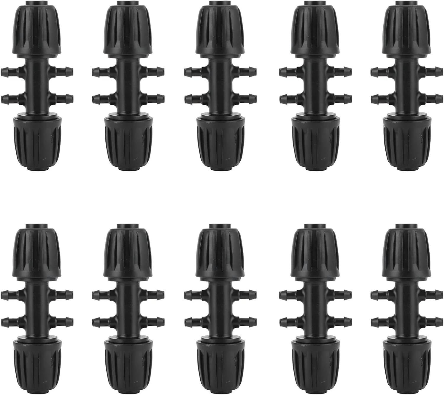 10 Pièces Raccord Cannelé 90 Degrés L - Plastique Transparent Angle Droit Pour Aquarium Et Tuyauterie (12mm)