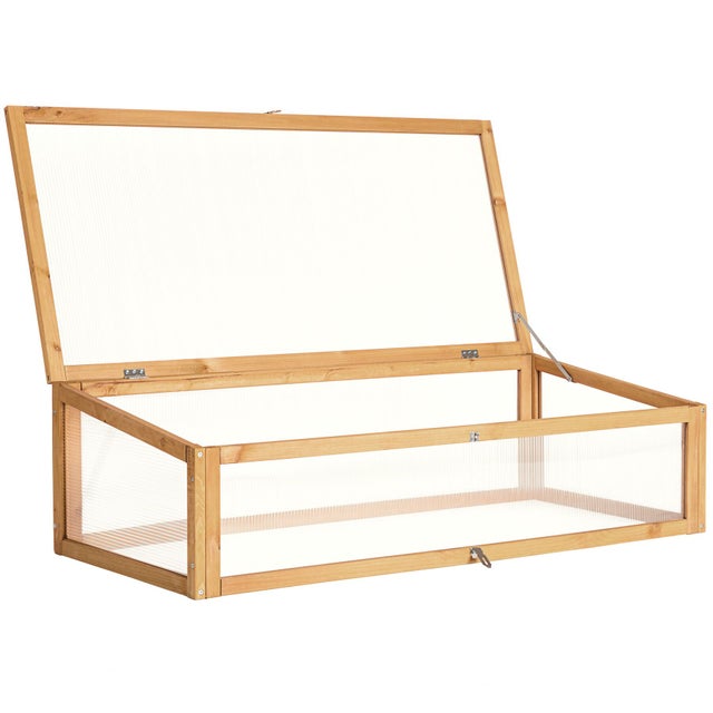 Semenzaio a letto caldo per orto rialzato marrone 115 x 53 x 34 cm TECTAKE