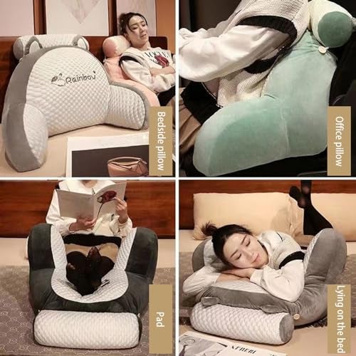 Coussin de soutien lombaire avec grand dossier, coussin de tête de lit en latex, coussin de canapé, adapté à la lecture au lit - 2