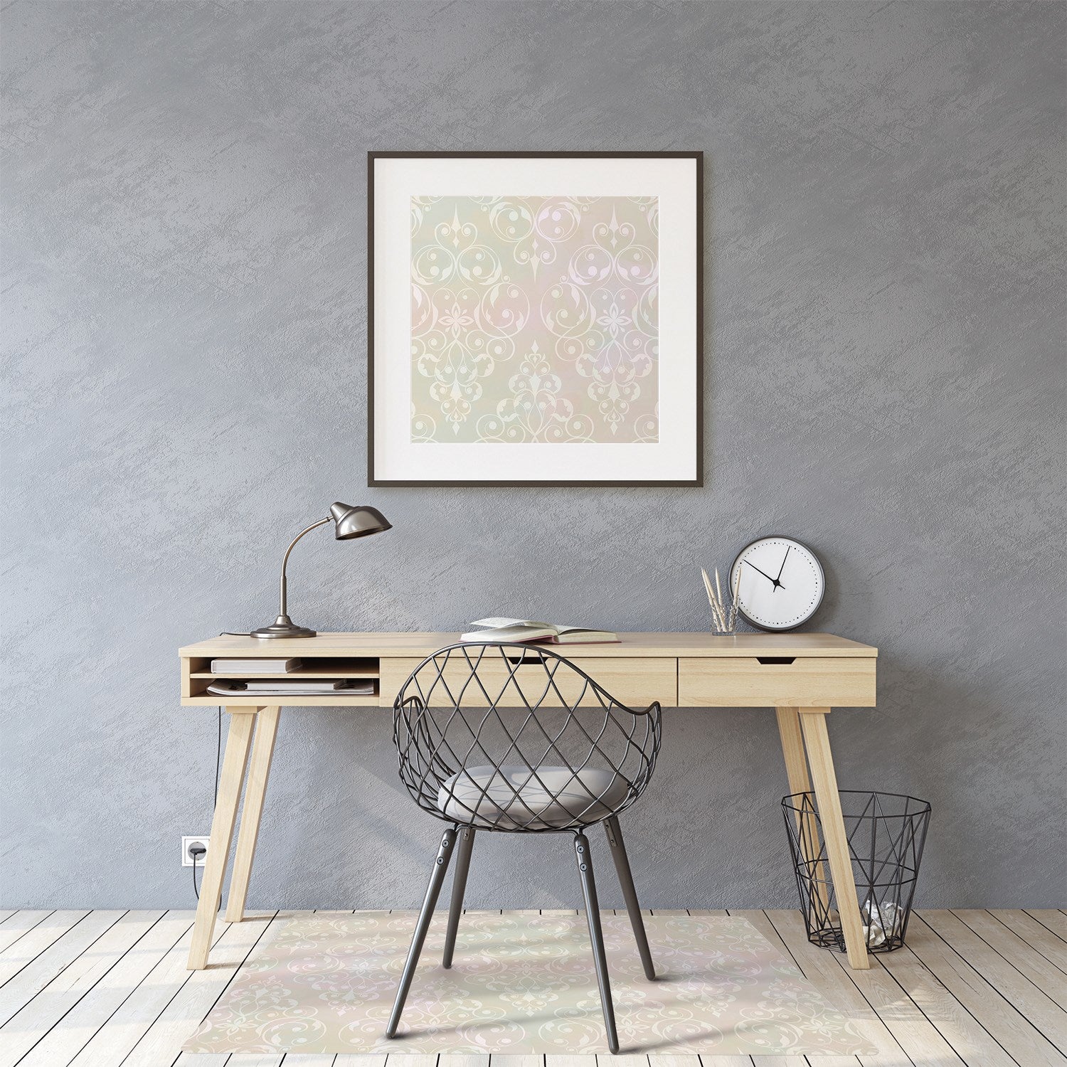 Tapis bureau, tapis de protection de sol Motif doré de raisins, design élégant 120x90 cm – Tulup - 3