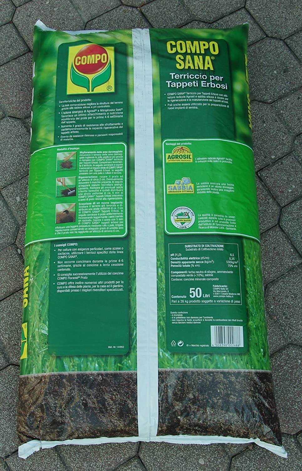 COMPO SANA TERRICCIO PER TAPPETI ERBOSI LITRI 50 - 3