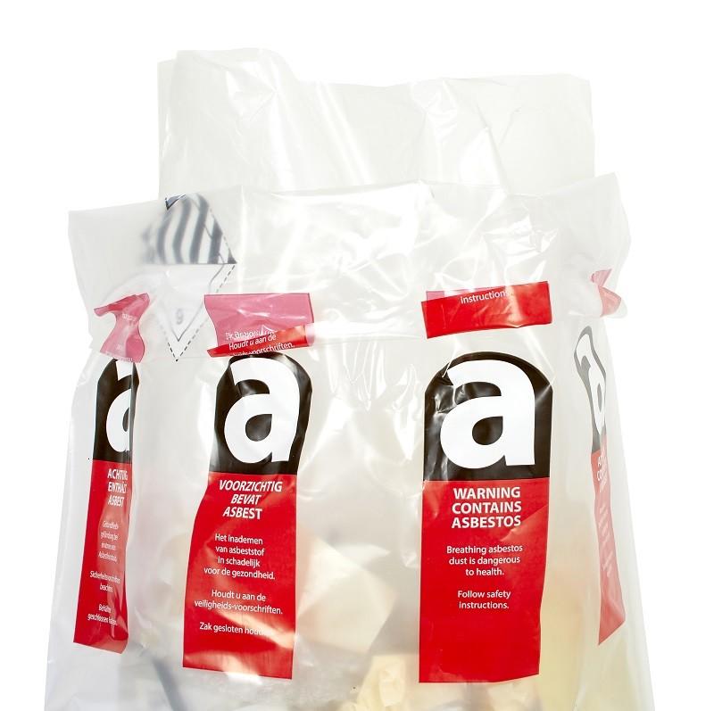 25x | Sac Amiante Transparent 80x120 | 25KG | 80L - 6