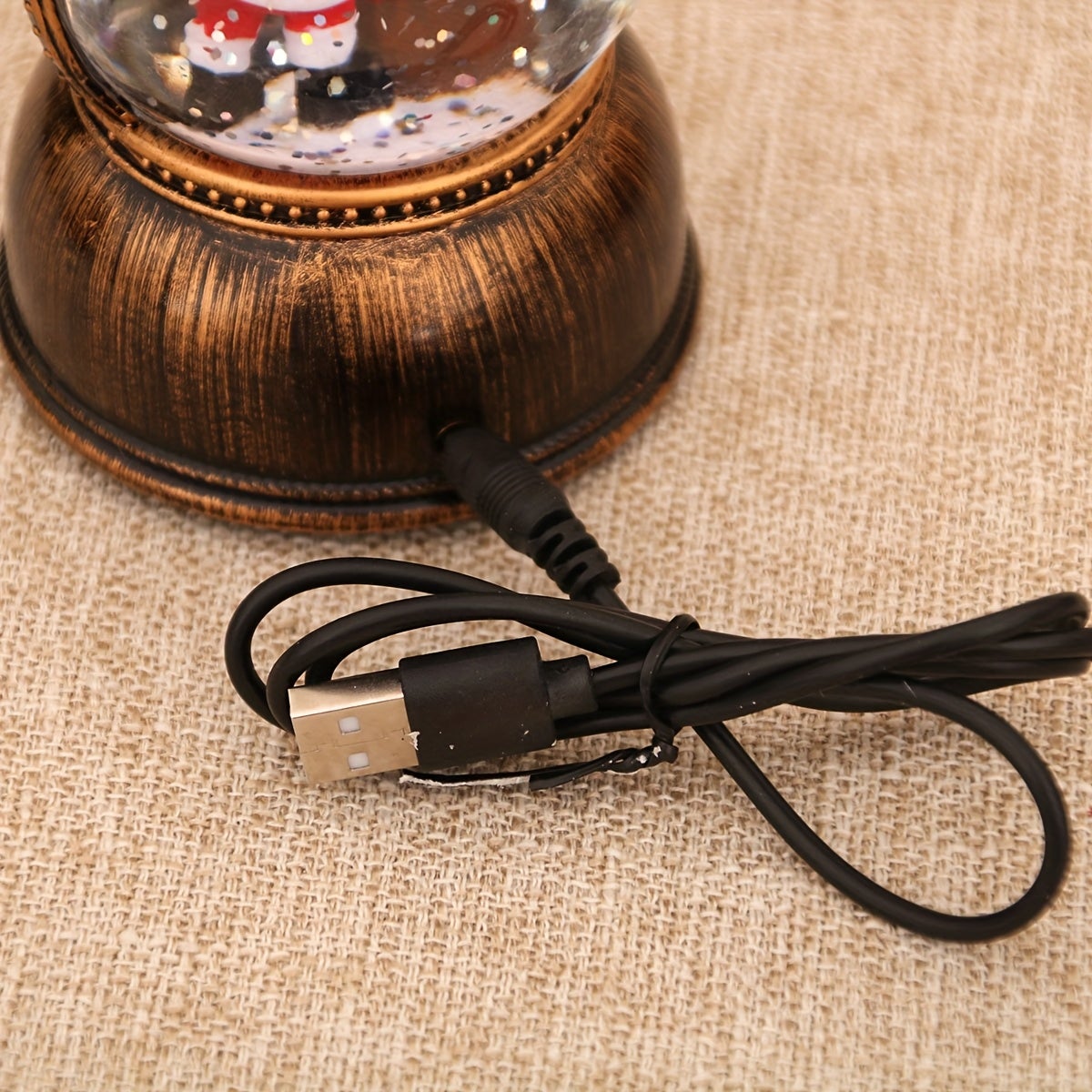 Carillon a forma di fiocco di neve alimentato tramite USB, con motivo a renna, albero di Natale e decorazione per la casa, regalo di Natale. - 3