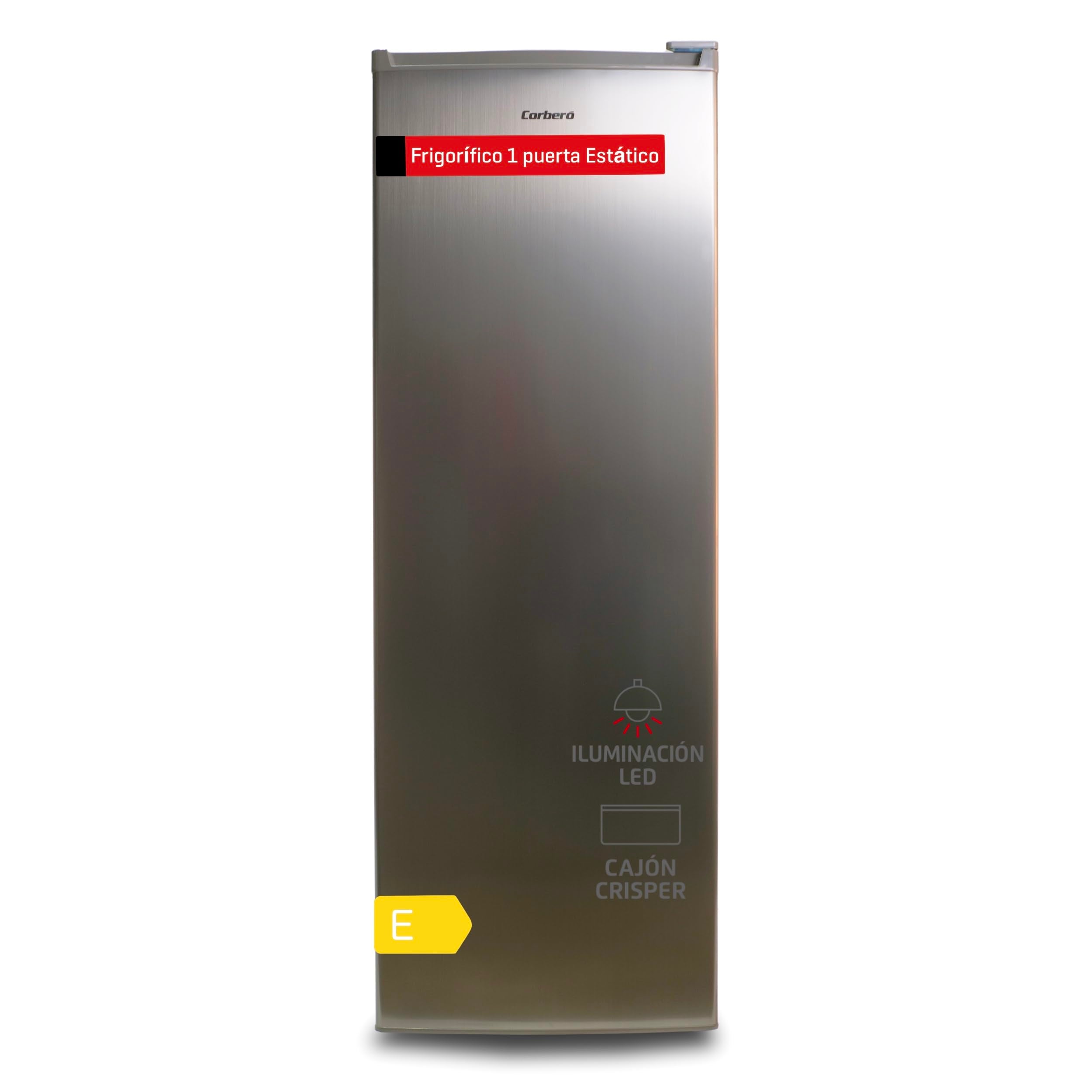 Frigorífico Corberó Vertical 171 cm 331L E Acero Inoxidable Puerta Reversible LED - Imagen 2