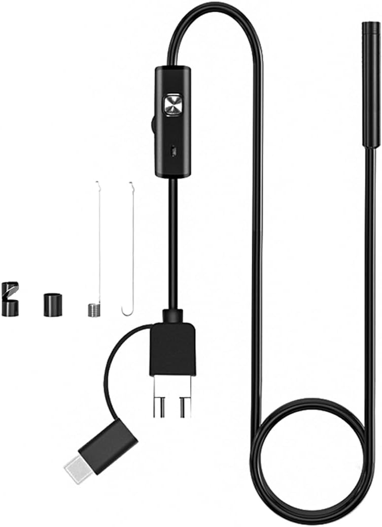 Endoscope 10m Type-C/USB 720P Étanche IP67 - Caméra Inspection 6 LED + Accessoires Pour Android/PC/Windows