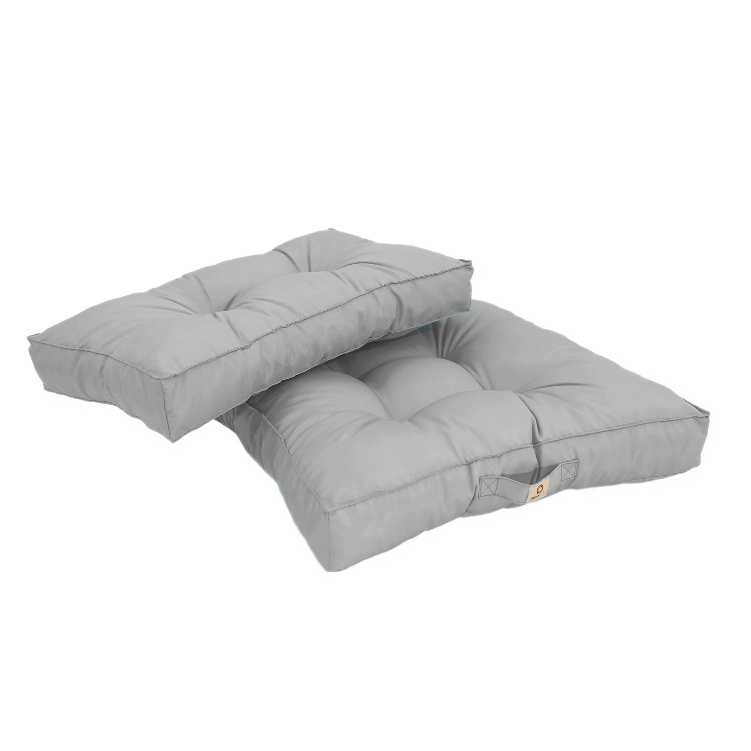 Coussins pour salon de jardin capitonné 50x50cm gris galet - 7