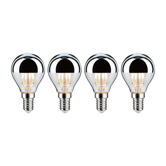 Modern Classic Edition Standard 230 V Sphérique LED Calotte réflectrice E14 4x440lm 4x4,8W 2700K gradable Calotte argentée