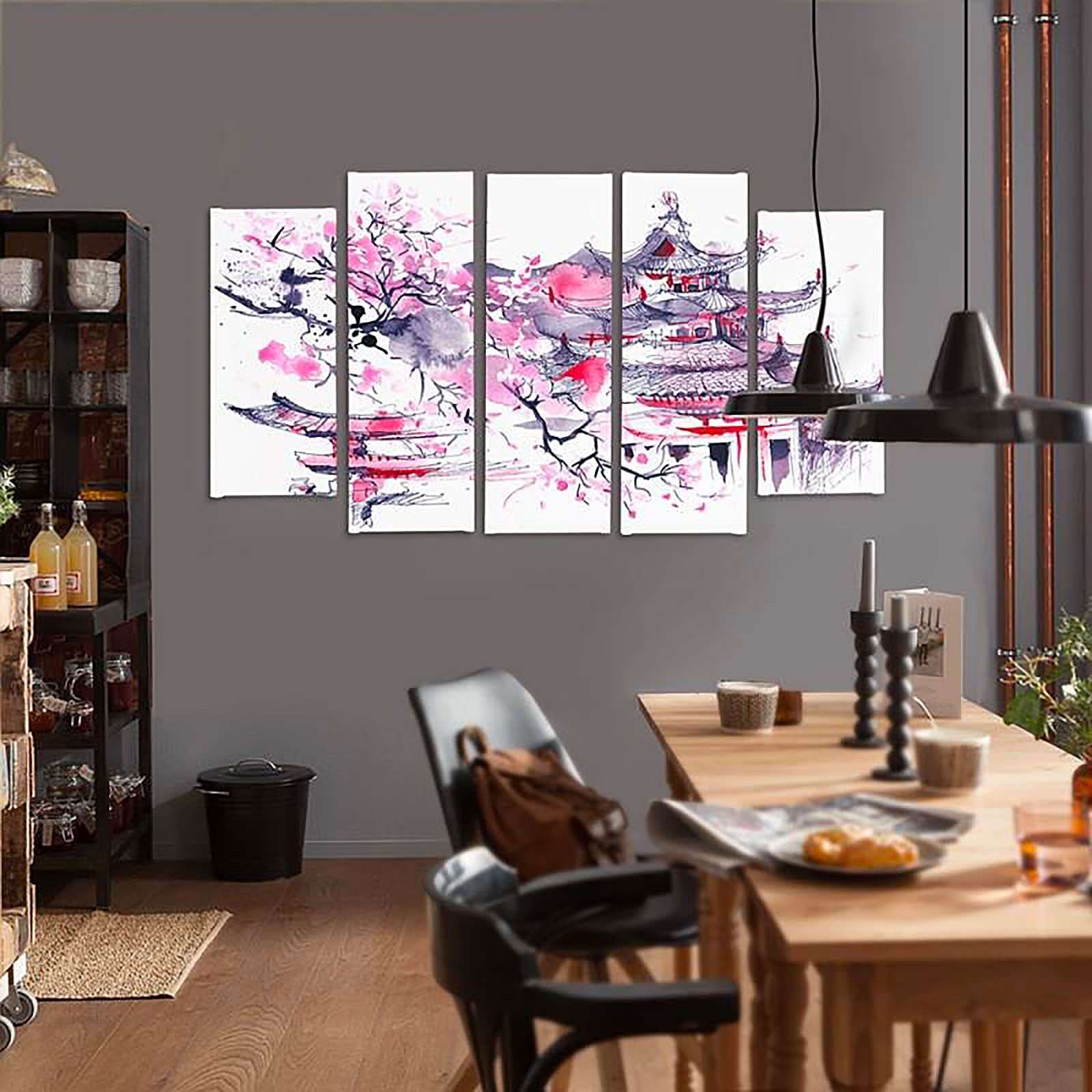Tableau paysage japonais - 300 x 140 cm - 3