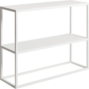 Console étagère Bremermann - Design Métal Blanc Moderne