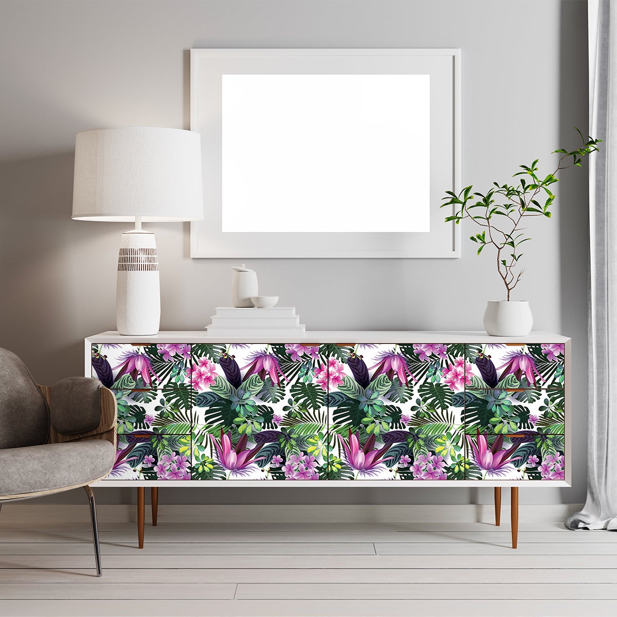 Adesivo mobili tropicale samana - Sticker adesivo - adesivi murali - 40x60cm - 3