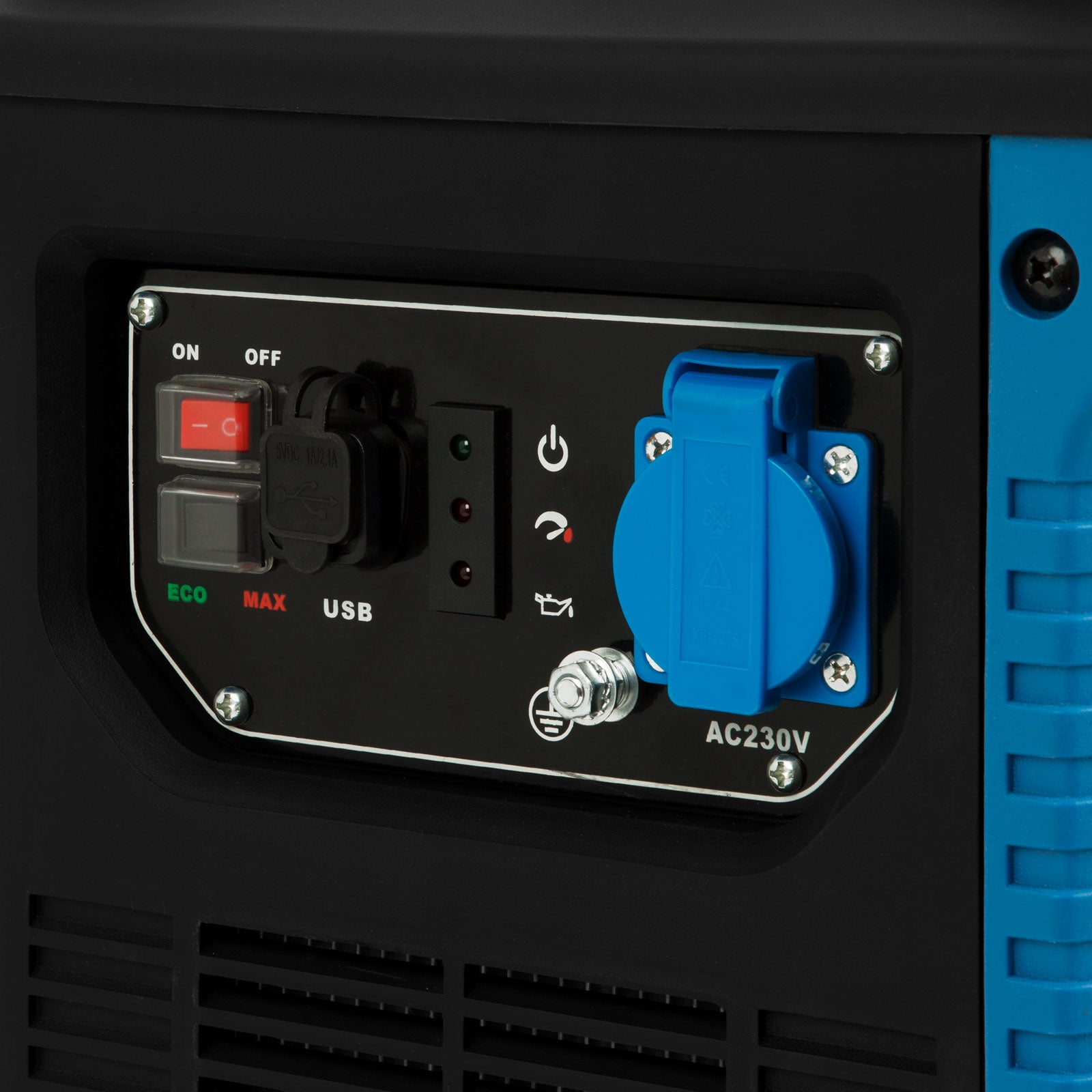 EBERTH Générateur d'Électricité Inverter Silencieux 1000 W, Groupe Électrogène, Moteur à Essence 2 CV, 1x 230V et 2x prise USB - 3