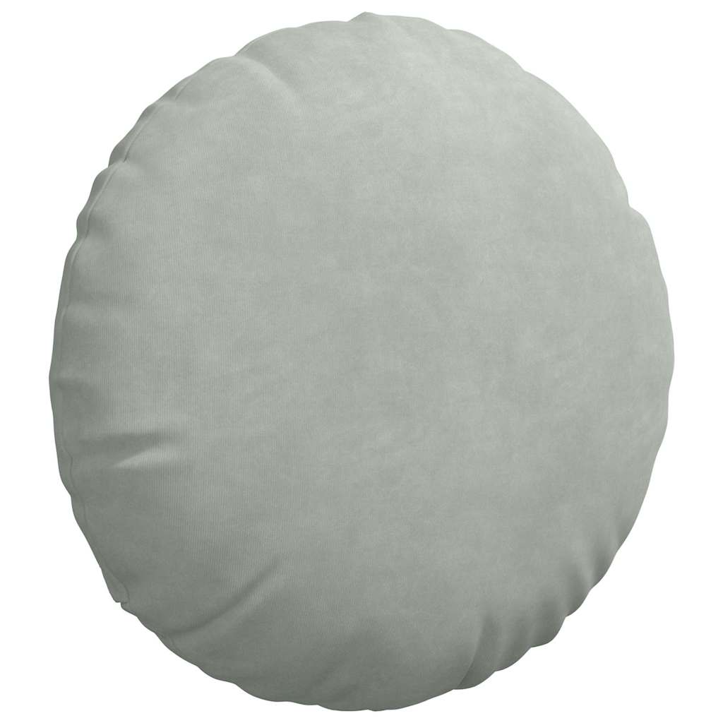 Cojines de asiento, 2 unidades, gris claro, Ø 40 x 13 cm, terciopelo - 5