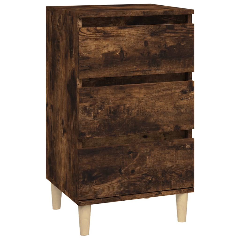 vidaXL Table de chevet chêne fumé 40x35x70 cm bois d'ingénierie - 2