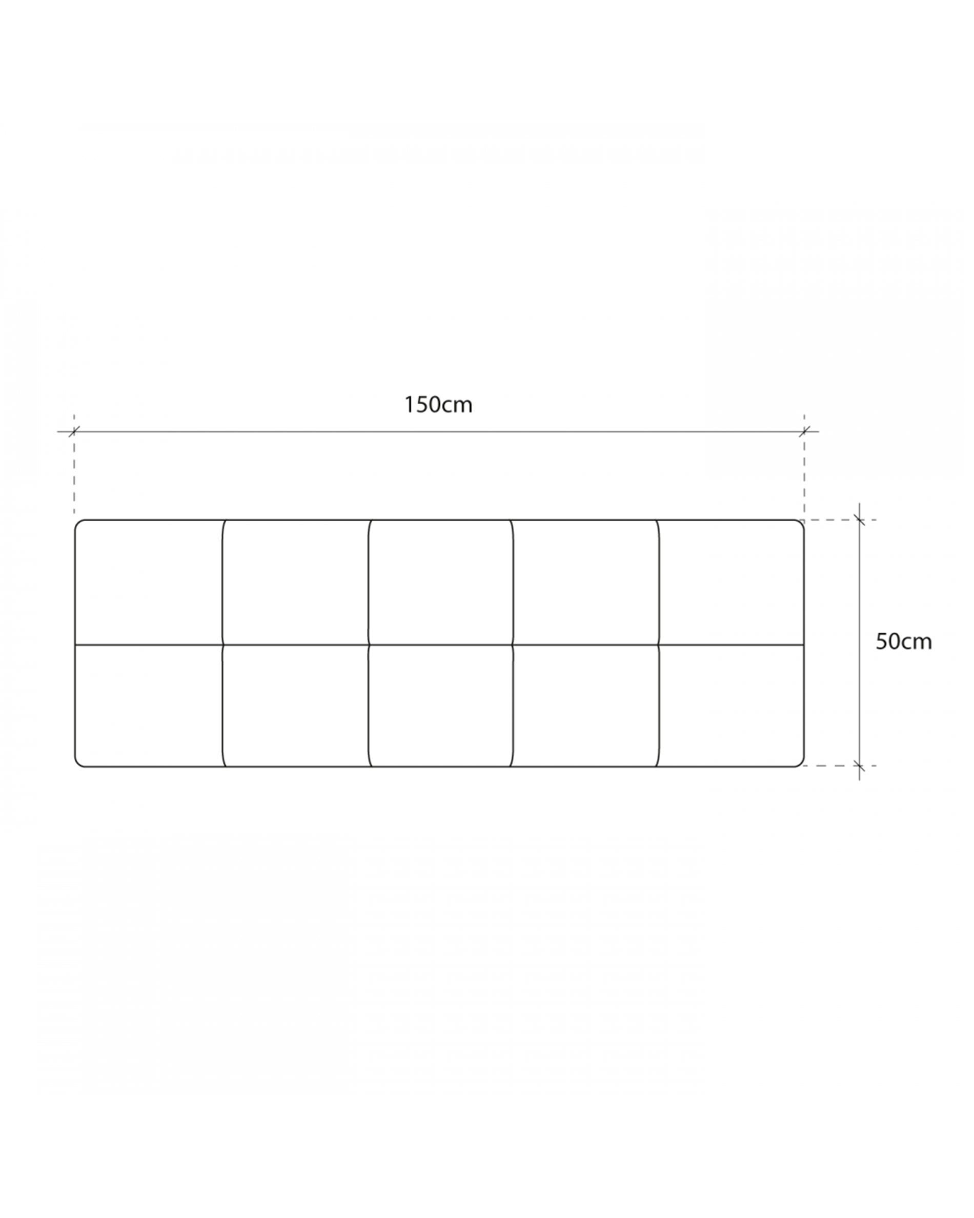 Cabecero de cama JENSEN tapizado en polipiel blanco, cama doble 150 cm - 5