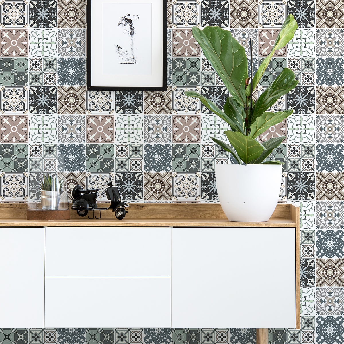 9 adesivi piastrelle azulejos ariahna - Sticker adesivo - adesivi murali - 9stickers10x10cm - 6