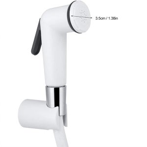 Kit Doccetta Per Bidet E WC Portatile - In Acciaio Inossidabile, Con Supporto A Parete, Nero