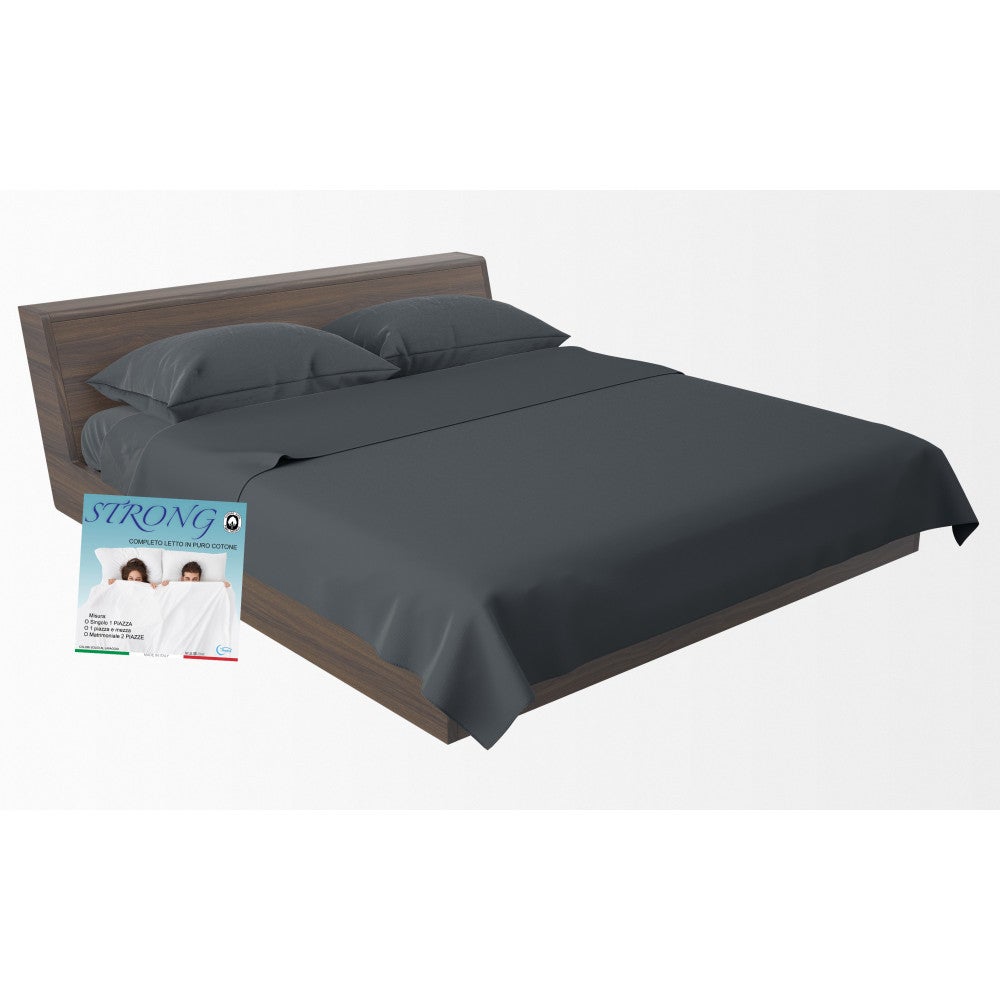 Elegant Comfort Parure De Lit Microfibre - Drap-Housse 40cm Queen Size - Gris Argenté