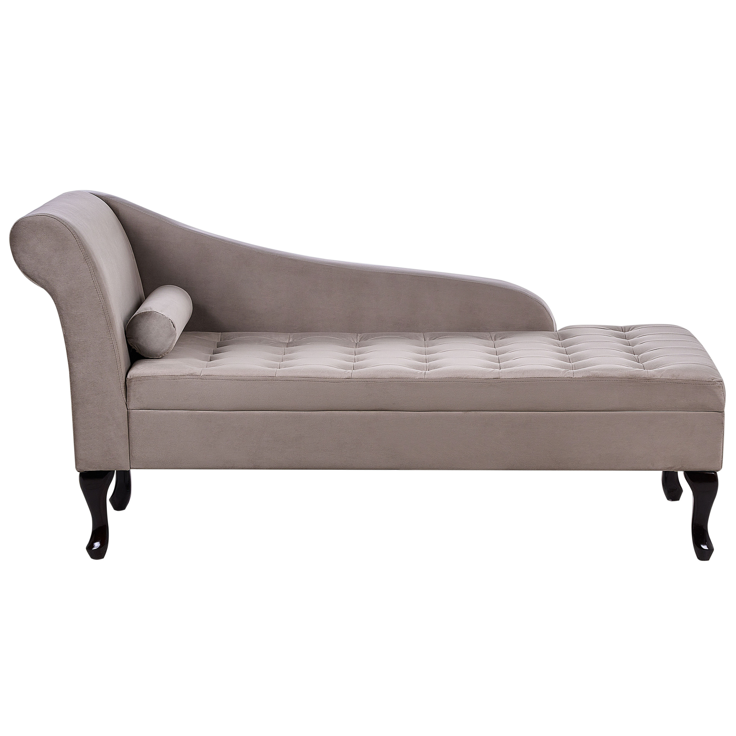 Chaise longue versione sinistra PESSAC Velluto Tortora con