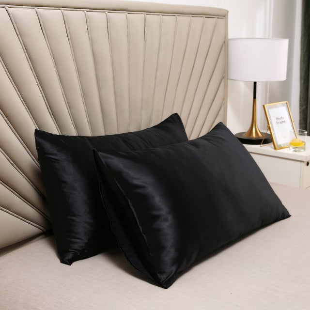 Garotex Federa per cuscino, idea regalo, effetto seta, 50 x 50 cm, colore marrone