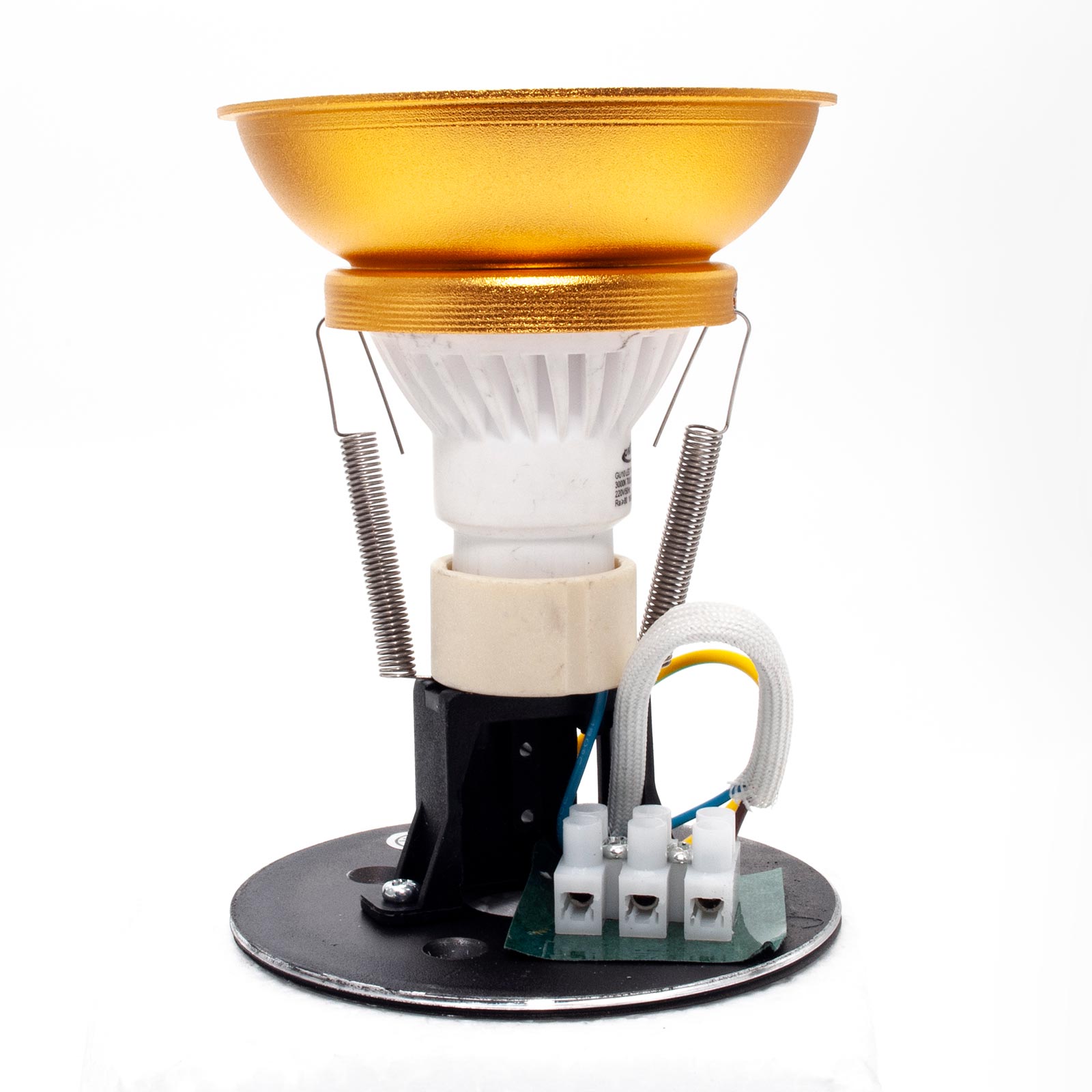 NIKOS plafonnier moderne noir doré plafonnier GU10 LED lumière salle de bain cuisine vitrine boutique bar 230V - 3