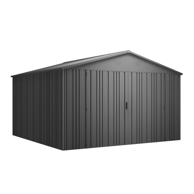 Armoire De Jardin Gris Galvanisée Petit Abri De Jardin 1,22m² - Ciel & Terre