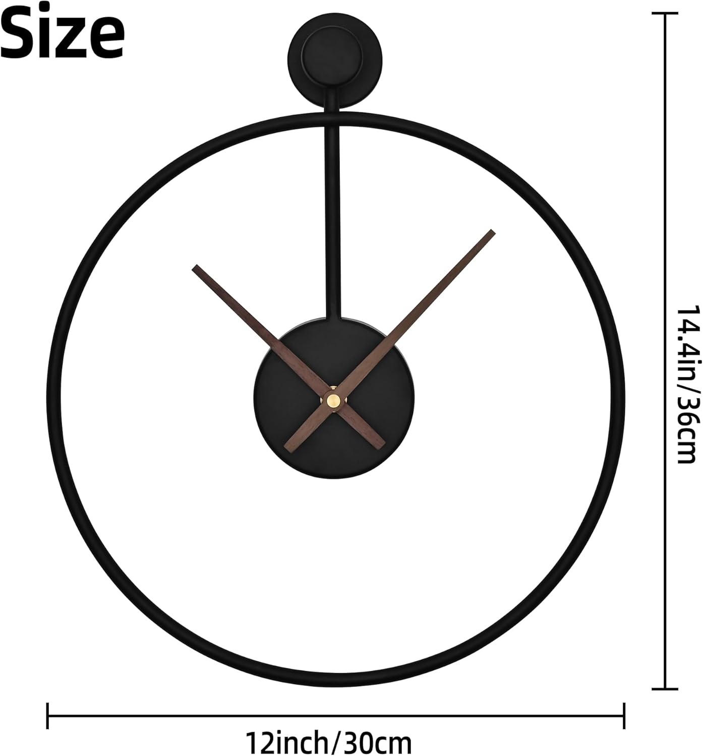 Horloge murale décorative moderne pour salon, 30 cm, à piles, silencieuse (sans tic-tac) - 2