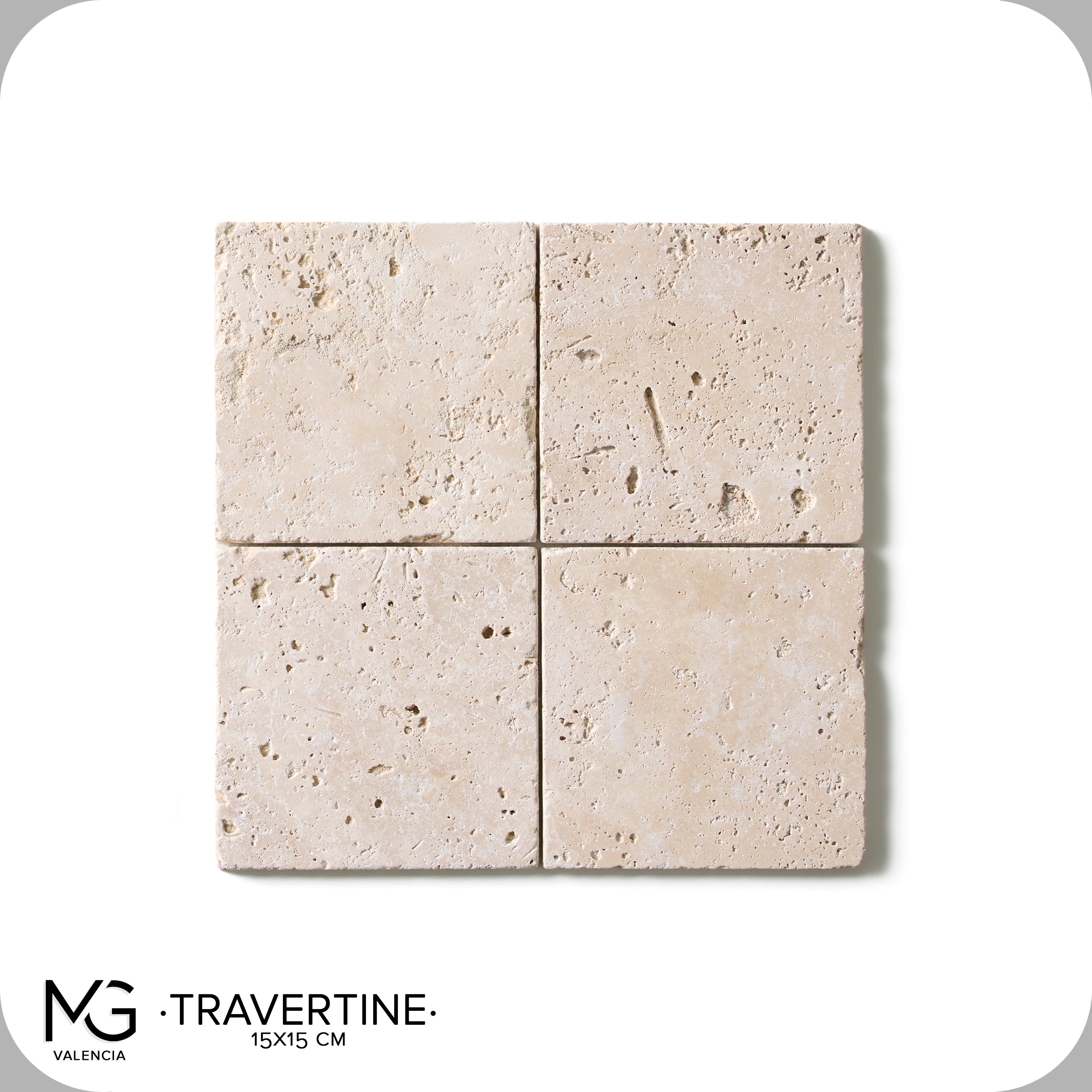 Mozaika z naturalnego trawertynu 30 x 30 cm | TRAVERTINE 15x15 | (Opakowanie 11 siatek = 1 m²)