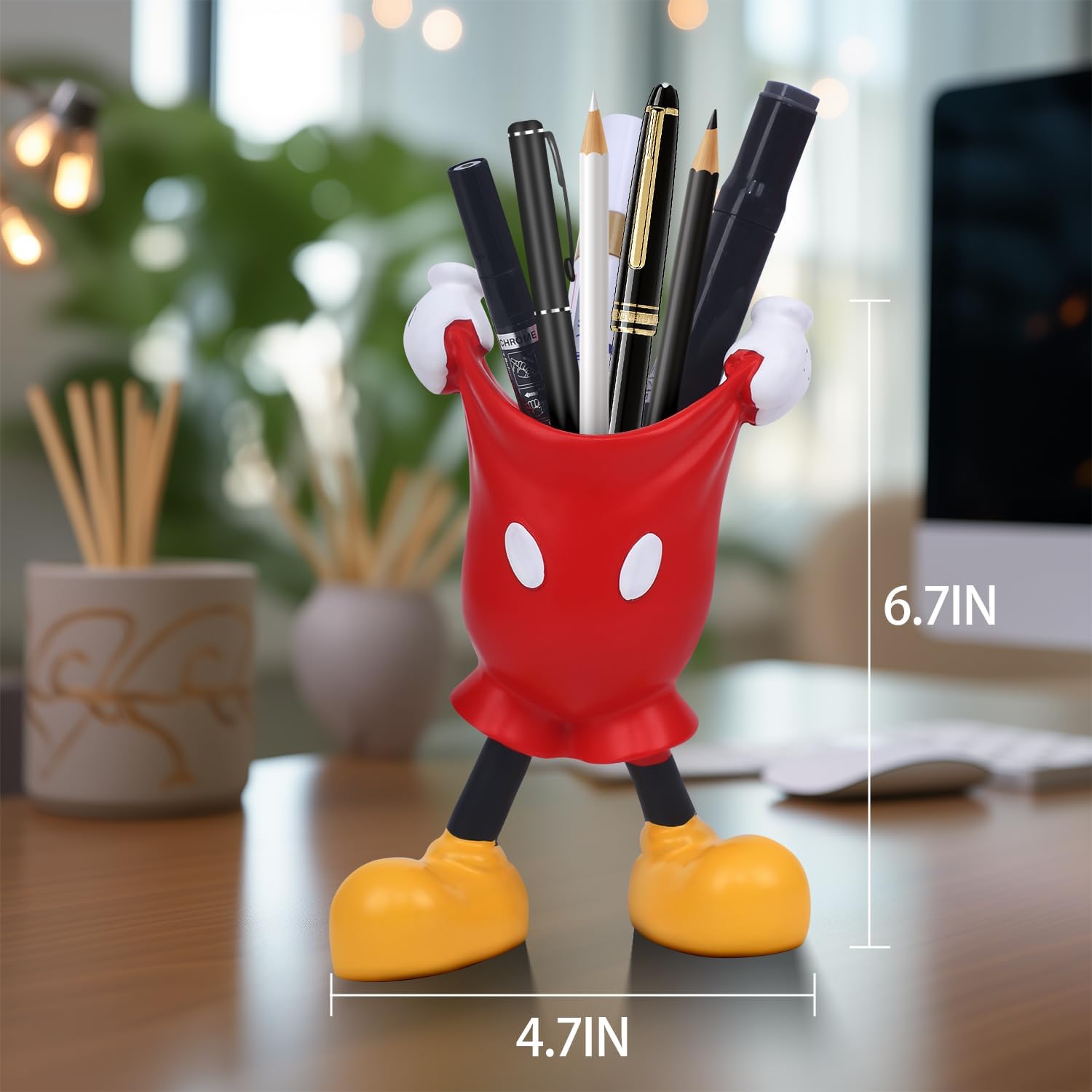 3 Portapenne A Forma Di Orso | Portamatite Scrivania In Plastica, Porta Pennarelli E Supporto Telefono, Colori Rosa, Bianco E Blu