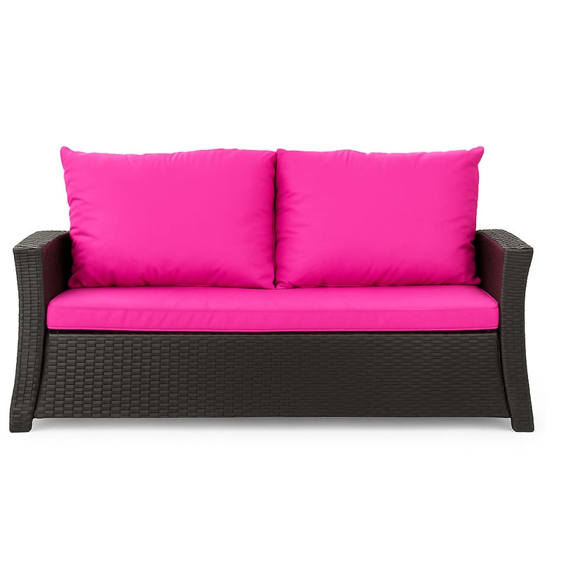 Poduszka ogrodowa na sofę rattanową 100x50x50cm poduszka na meble rattanowe różowa, poduszka na balkon taras, poduszki na meble ogrodowe