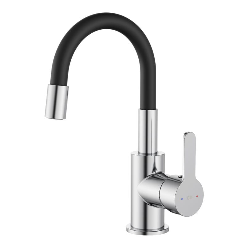 Mémory bateria zlewozmywakowa chromowana z elastycznym wężem z pamięcią kształtu