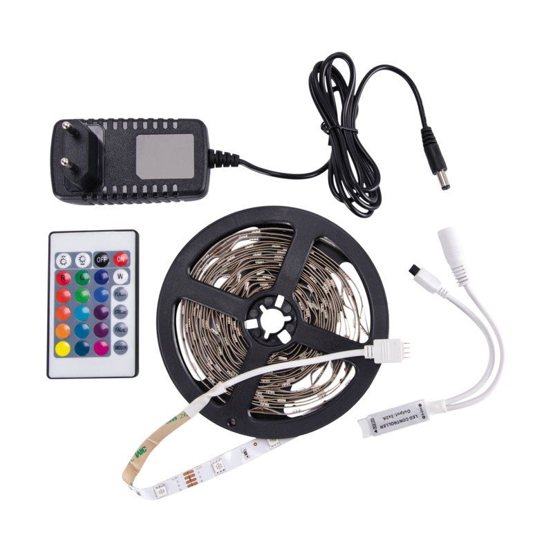 Remote Led Smd Banda LED SMD 5M - 150 LEDs RGB - Remote - Decorativo - 36W | Leroy Merlin