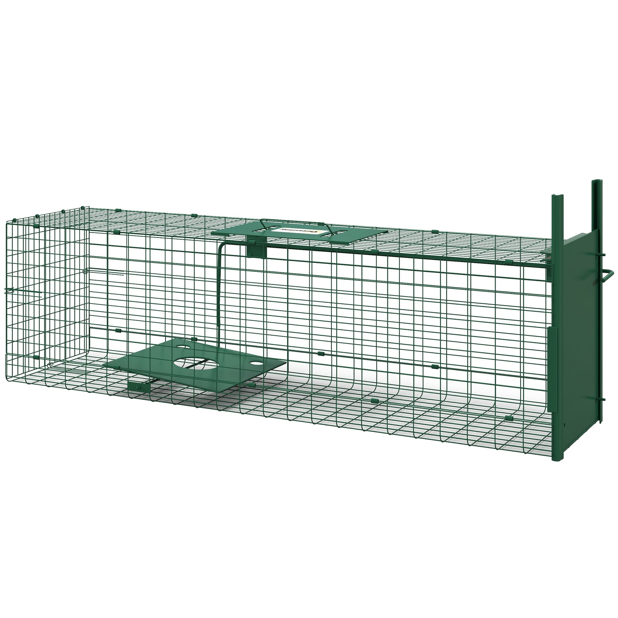Cage attrape animaux nuisibles 100 x 25 x 28 cm avec 1 entrée, vert ...