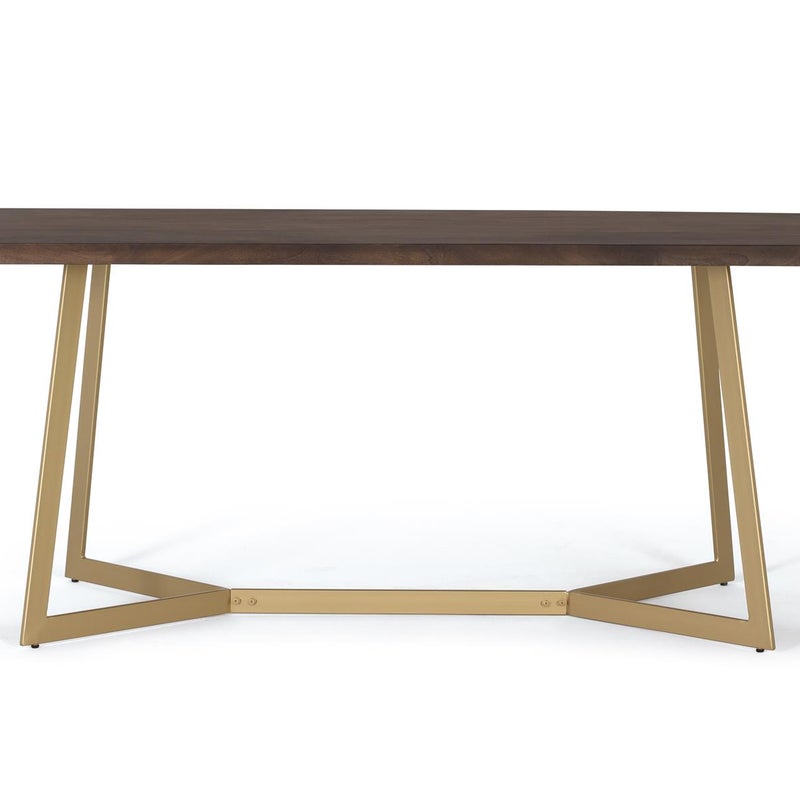 Stół z żłobkiem, drewno i metalowa podstawa 200cm