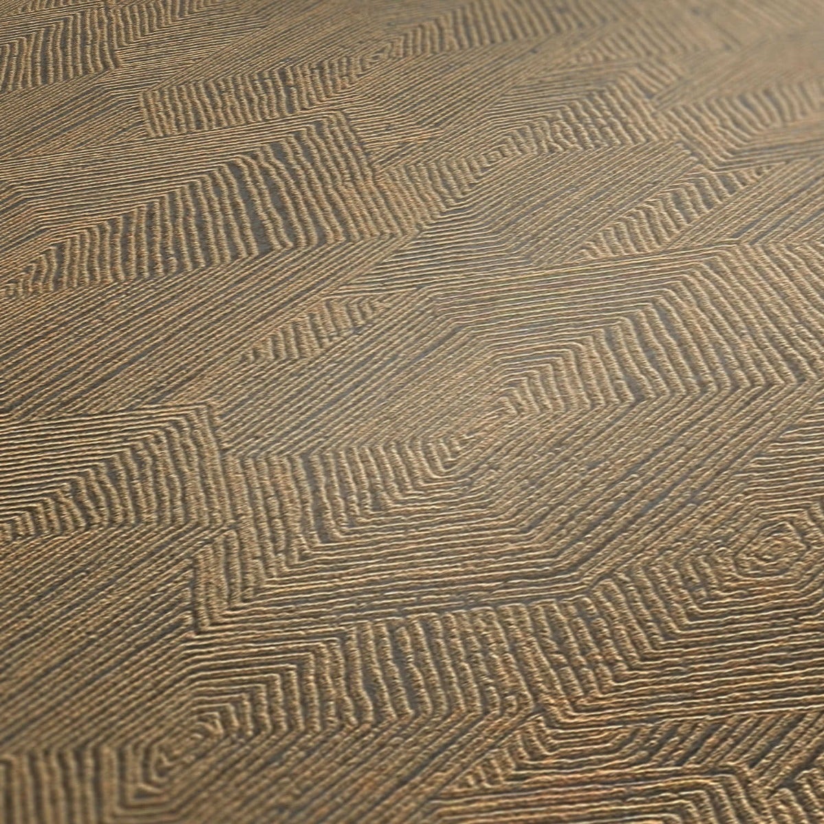 Tapeta figury geometryczne złotym,szarymIbrązu - 53 cm x 10.05 m - LIVINGWALLS