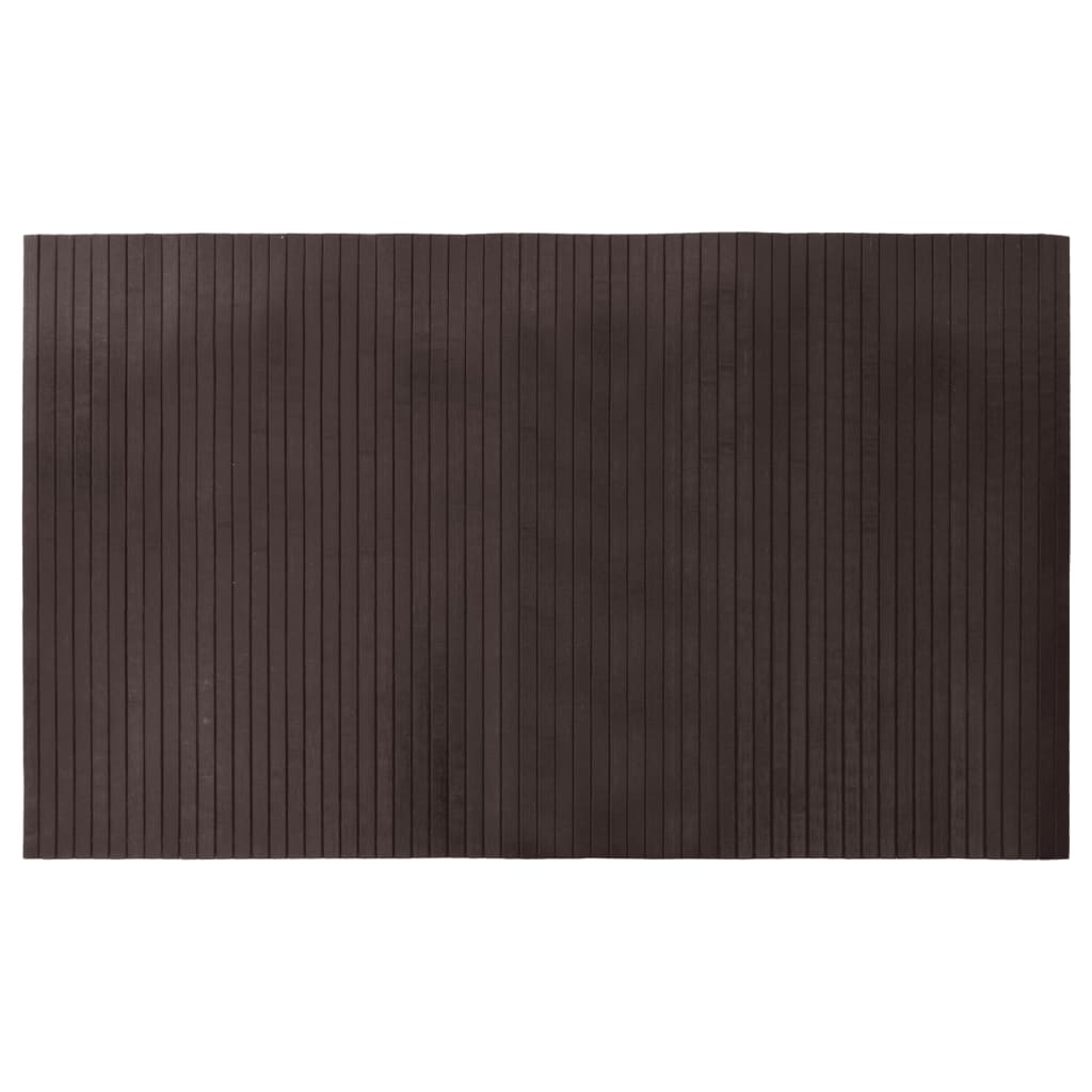 Tapis rectangulaire marron foncé 60x100 bambou - 2