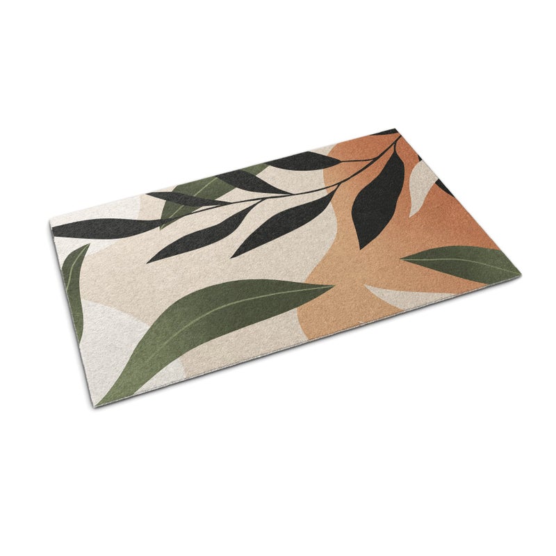 Zdjęcia - Wycieraczka wejściowa pod drzwi do butów - Stylowa i elegancka 60 x 40 cm Tropikalna abstrakcja Nowoczesny dywanik do wnętrz