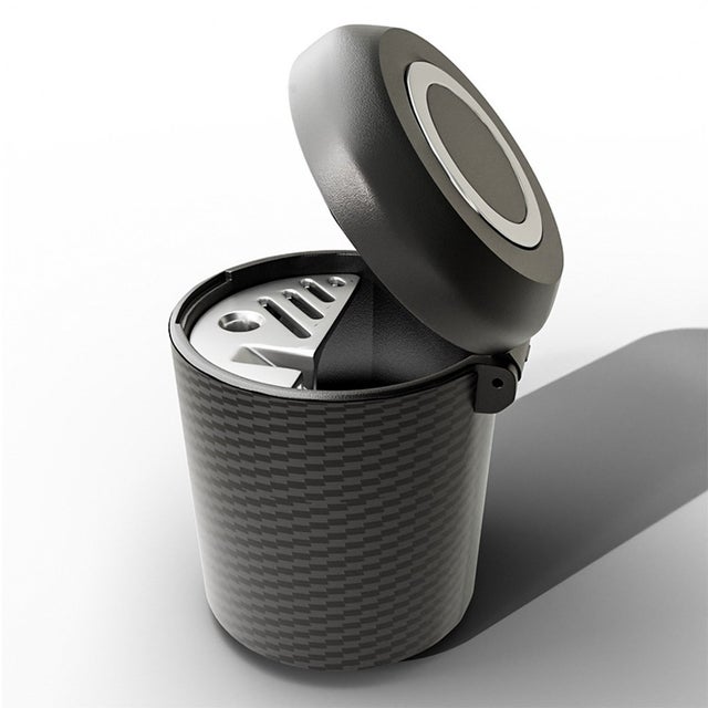 Cenicero para coche con tapa, cenicero multifuncional para coche