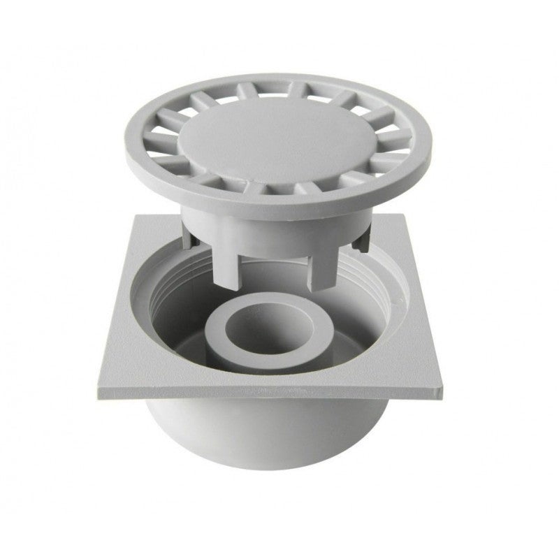 Couvercle de bonde en polypropylène 15 x 15 cm avec siphon – Idéal pour les canalisations domestiques - 2