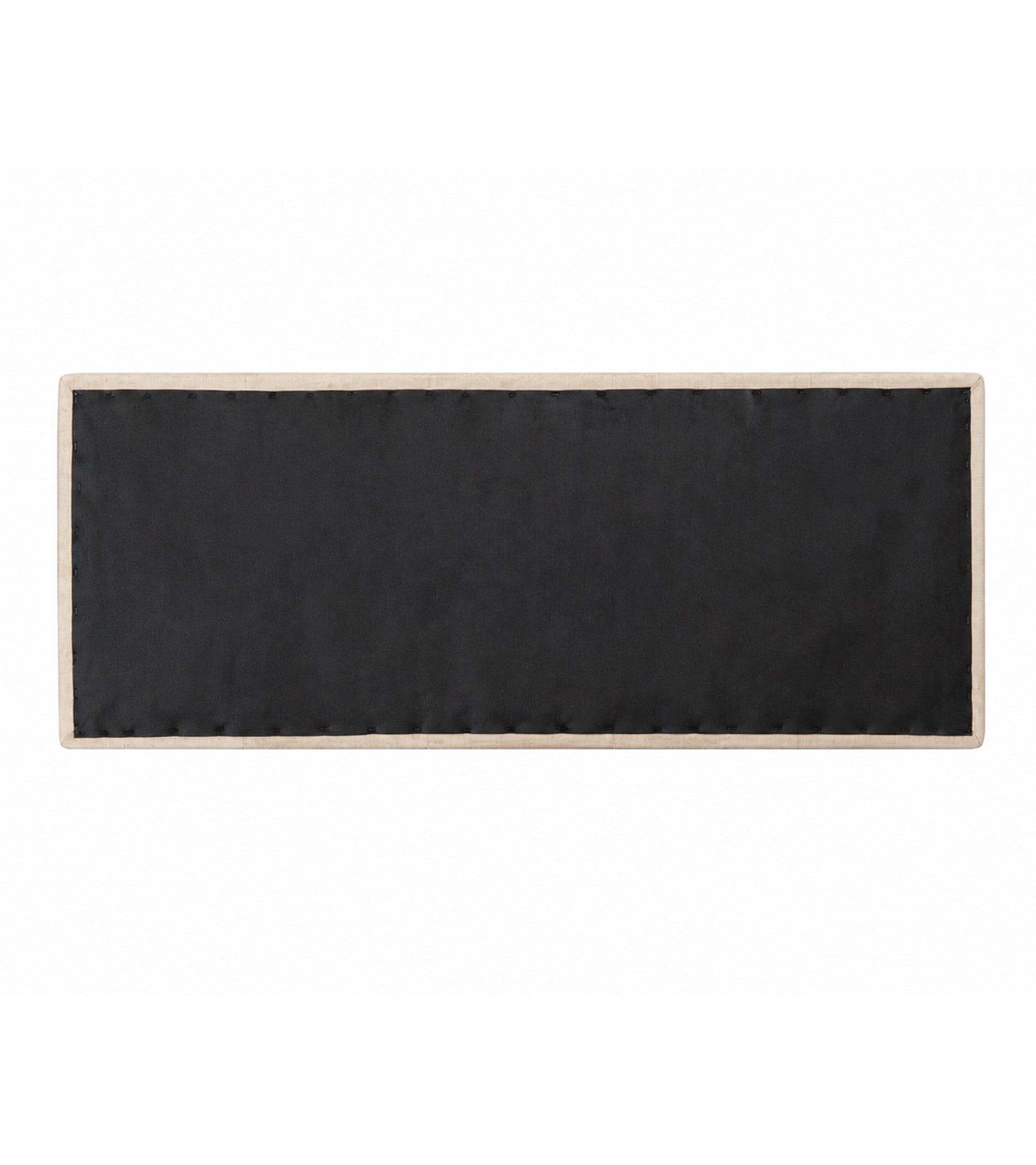 Cabecero de cama JENSEN tapizado en tela beige, cama doble 150 cm - 5