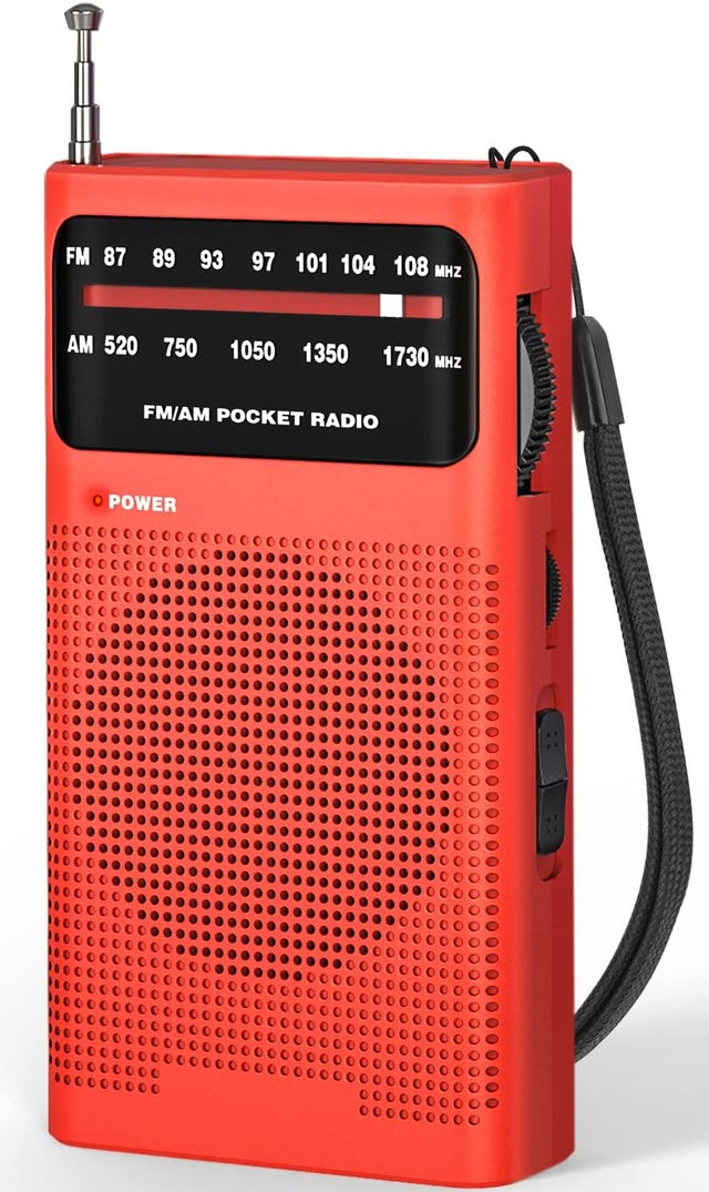 Radio Portable, AM(MW)/FM Radio a Pile, Transistor Radio de Poche avec Excellente Réception, Excellente Qualité Sonore, Mini Radio Portable(AA)